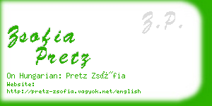 zsofia pretz business card